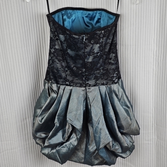 Jessica McClintock Dress Size 10 Strapless Lace‎ Poof Skirt Formal Prom Dance - Picture 6 of 13